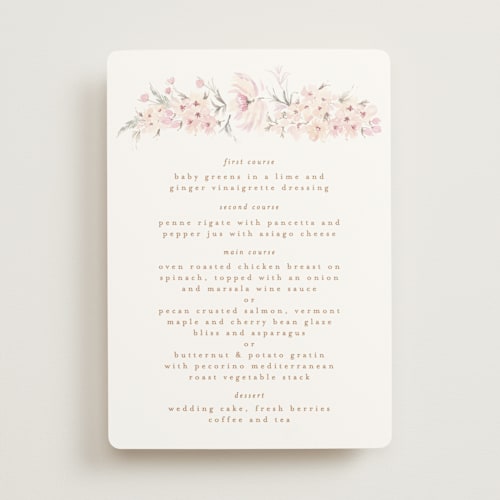 This is a cotton candy menu cards with standard by Phrosné Barwood called kosmos printing on signature in standard