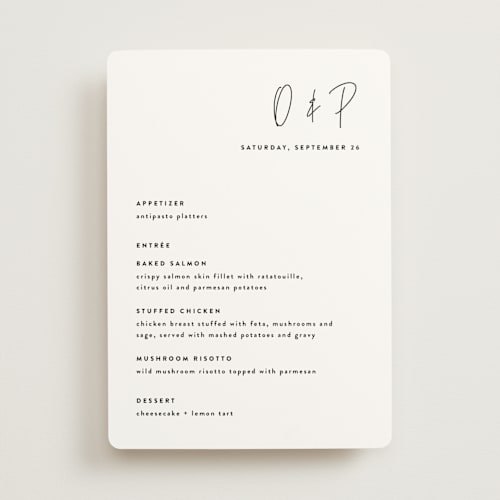This is a cloud menu cards with standard by JoAnn Jinks called signed printing on signature in standard