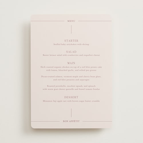 This is a romance menu cards with standard by Kristin Oliversen called together printing on signature in standard