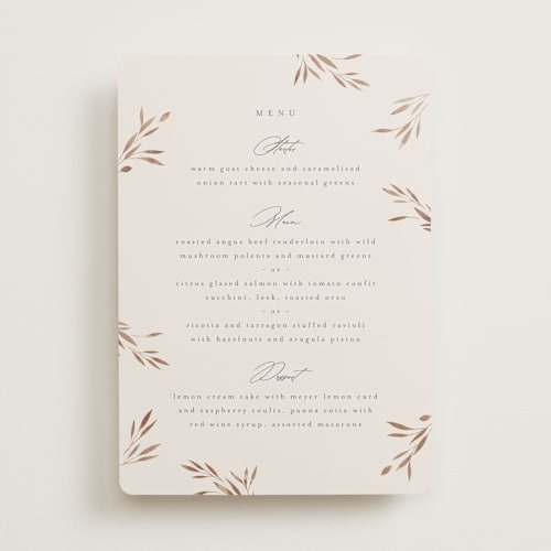 This is a harvest menu cards with standard by Kristie Kern called lennox printing on signature in standard