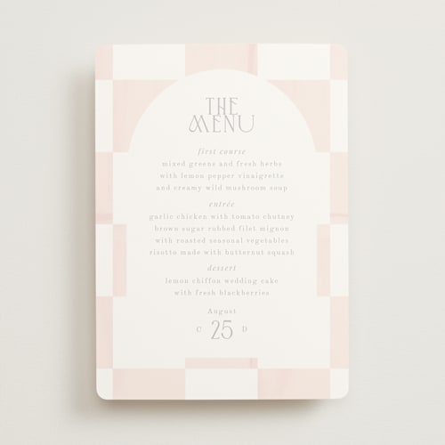 This is a cloud menu cards with standard by Baumbirdy called checker wash printing on signature in standard