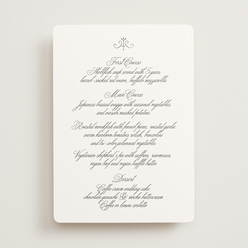 This is a sugar menu cards with foil pressed by chocomocacino called toulomotiri printing on signature in 5x7