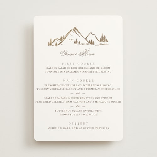 This is a earth menu cards with foil pressed by Mansi Verma called colorado printing on signature in standard