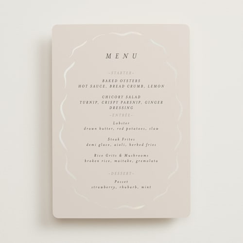 This is a pearl menu cards with gloss press by Ani Somi called kumamoto printing on signature in standard