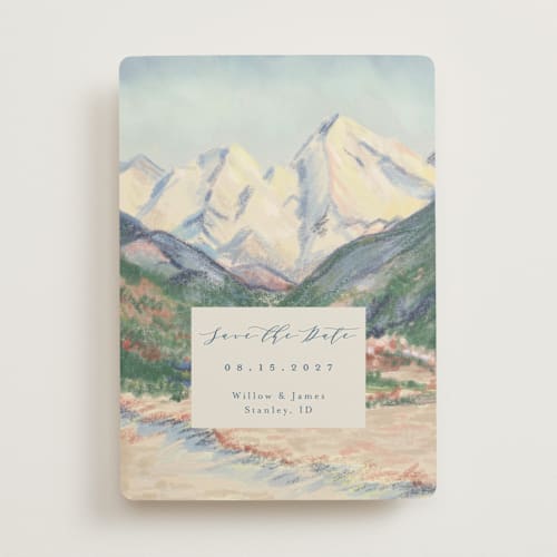 This is a summer save the date with standard by Petra Kern called the valley printing on signature in standard