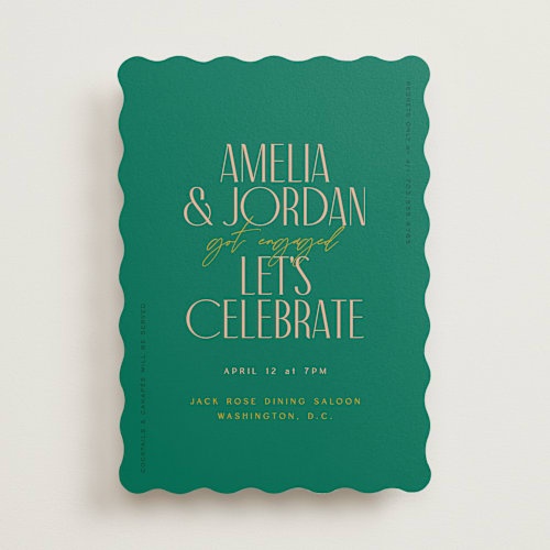 This is a parrot engagement party invitations with standard by Owl and Toad called bright printing on signature in standard