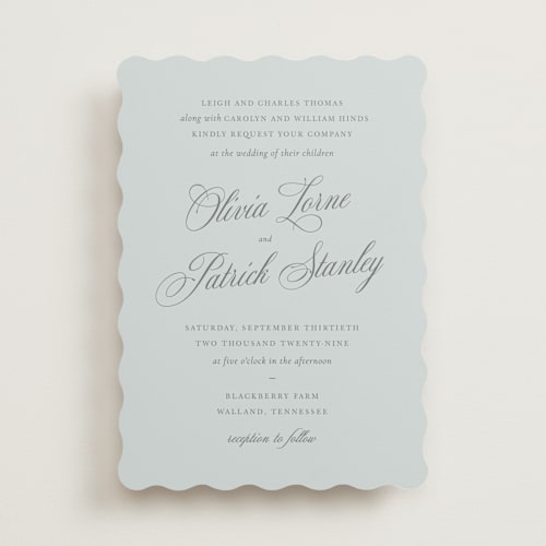 This is a frost wedding invitations with standard by Sara Hicks Malone called belle meade printing on signature in standard