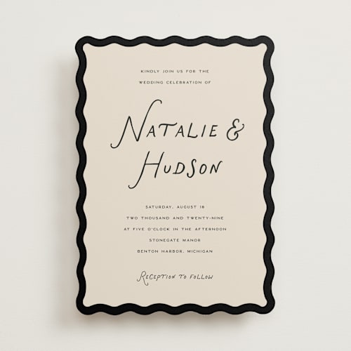 This is a shadow wedding invitations with standard by Pixel and Hank called lovers printing on signature in standard