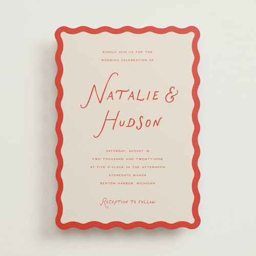 This is a zinnia wedding invitations with standard by Pixel and Hank called lovers printing on signature in standard