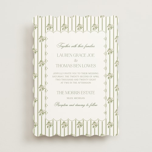 This is a petal wedding invitations with standard by Lisa Joanna Harrison called summer fields printing on signature in standard