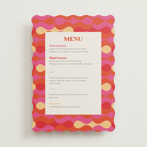 This is a new york menu cards with standard by Bethania Lima called pop love printing on signature in standard