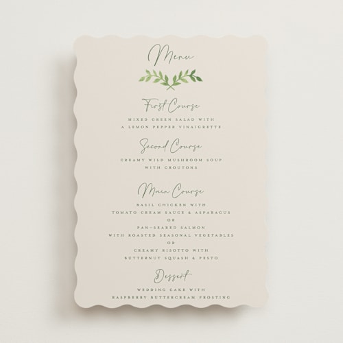 This is a summer menu cards with standard by Petra Kern called miniature mountainscape printing on signature in 5x7