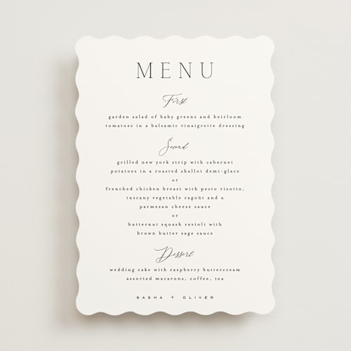 This is a ink menu cards with standard by Kristie Kern called ashbury printing on signature in standard