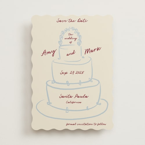 This is a chiffon save the date with standard by Ani Somi called cake printing on signature in standard