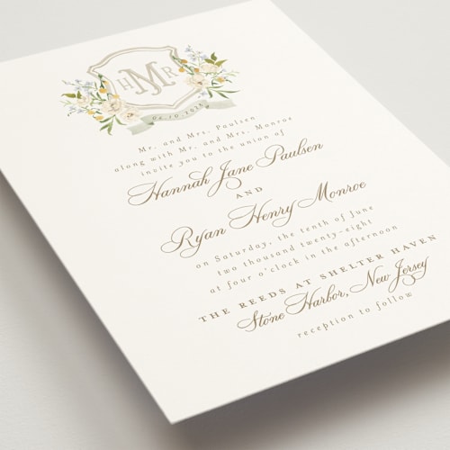 This is a chiffon wedding invitations with standard by Everett Paper Goods called avalon printing on signature in grand