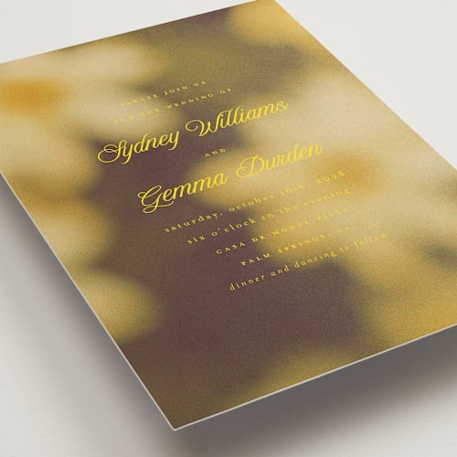 This is a island citrus wedding invitations with standard by Morgan Kendall called bloom printing on signature in grand