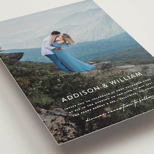 This is a cloud wedding invitations with standard by Pine Street Creative called as if a dream printing on signature in grand