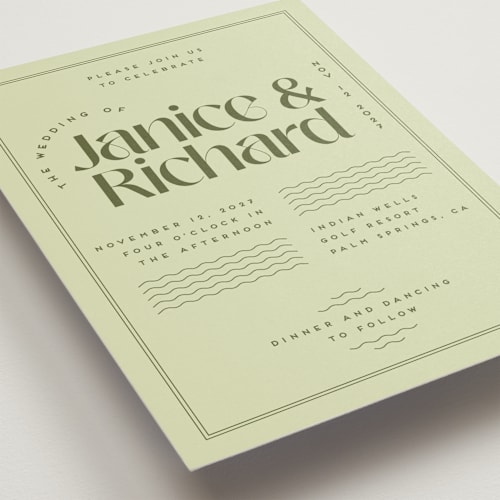 This is a kiwi wedding invitations with standard by Claudia Orengo called news! printing on signature in grand