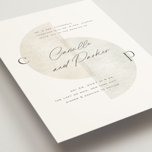This is a stone wedding invitations with standard by Jackie Crawford called camille printing on signature in grand