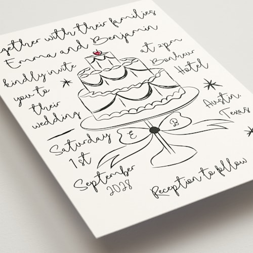 This is a ice wedding invitations with standard by Helena Vitto called modern love printing on signature in grand