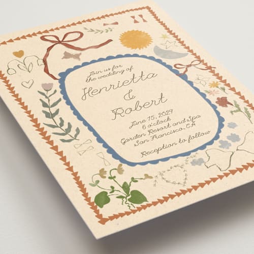 This is a magic wedding invitations with standard by Sumak Studio called pure magic printing on signature in grand