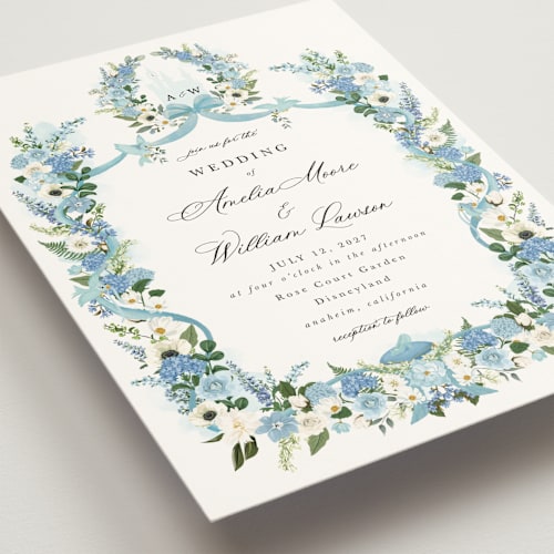 This is a bluebell wedding invitations with standard by Susan Moyal called disney's cinderella fairytale printing on signature in grand