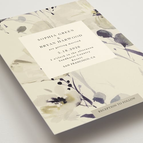 This is a almond wedding invitations with standard by Peony Rose Design called linen and cloth printing on signature in grand