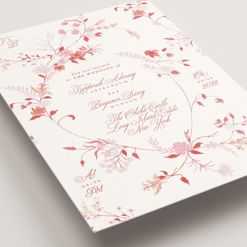 This is a vegas mint wedding invitations with standard by Phrosné Barwood called whimsey floral printing on signature in grand