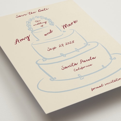This is a chiffon save the date with standard by Ani Somi called cake printing on signature in grand