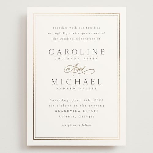 This is a cloud wedding invitations with foil pressed by Nicole Walsh called lustre printing on signature in grand