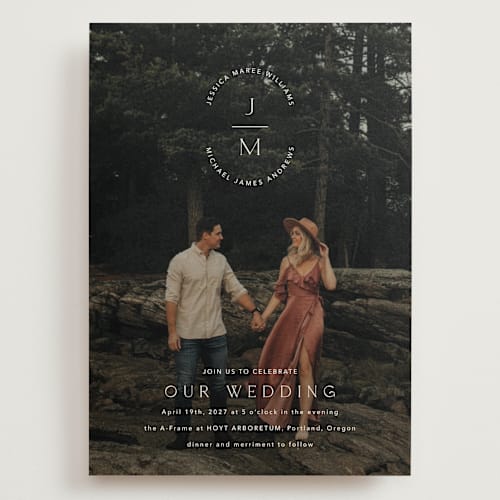 This is a opal wedding invitations with standard by Jennifer Postorino called picture perfect printing on signature in grand