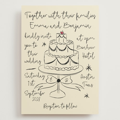 This is a champagne wedding invitations with standard by Helena Vitto called modern love printing on signature in grand