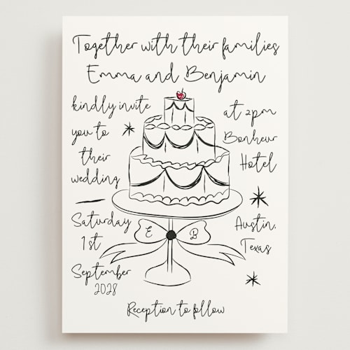 This is a ice wedding invitations with standard by Helena Vitto called modern love printing on signature in grand