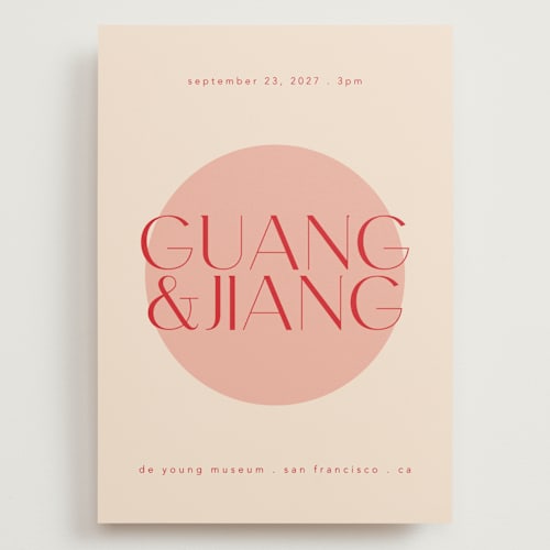 This is a blossom wedding invitations with standard by Hudson meet Rose called unity printing on signature in grand