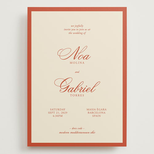 This is a cherry wedding invitations with standard by Ani Somi called borders printing on signature in grand