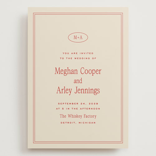 This is a cherry wedding invitations with standard by Ellen Schlegelmilch called cherry printing on signature in grand