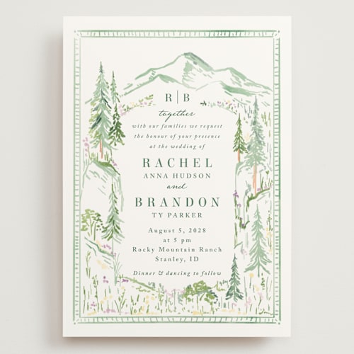 This is a meadow wedding invitations with standard by Petra Kern called plain air printing on signature in grand