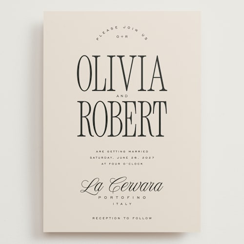 This is a linen wedding invitations with standard by Kelly Schmidt called riviera printing on signature in grand