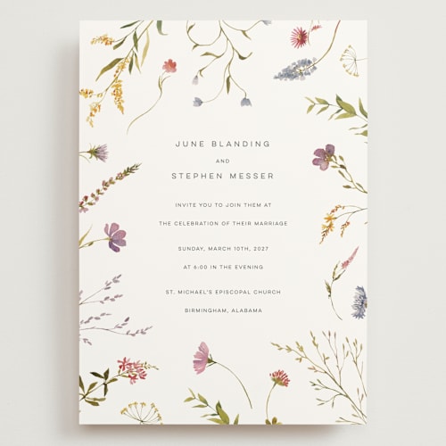 This is a sherbert wedding invitations with standard by Erin Hodges called untied printing on signature in grand