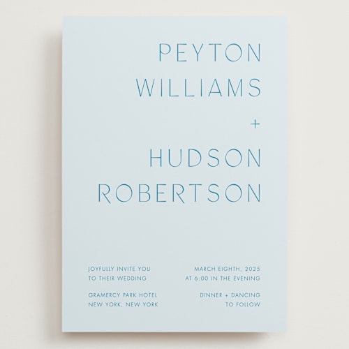 This is a capri wedding invitations with standard by Blustery August called juniper printing on signature in grand