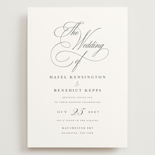 This is a pearl wedding invitations with standard by chocomocacino called scamorza printing on signature in grand