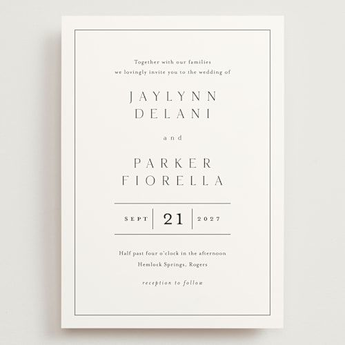 This is a cotton wedding invitations with standard by Stacey Meacham called warm affection printing on signature in grand