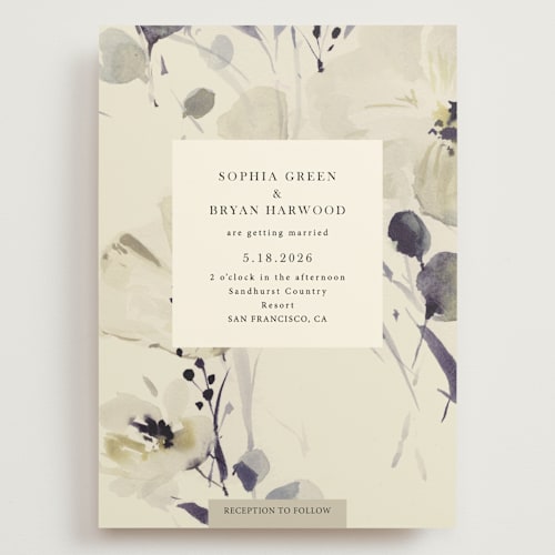 This is a almond wedding invitations with standard by Peony Rose Design called linen and cloth printing on signature in grand