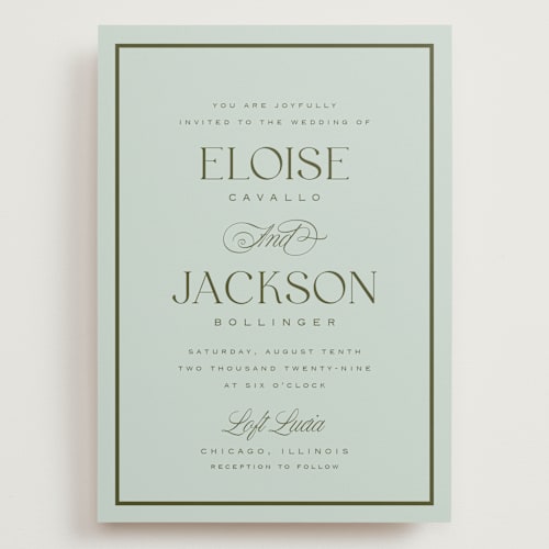 This is a juniper wedding invitations with standard by Laura Hankins called galleria printing on signature in grand