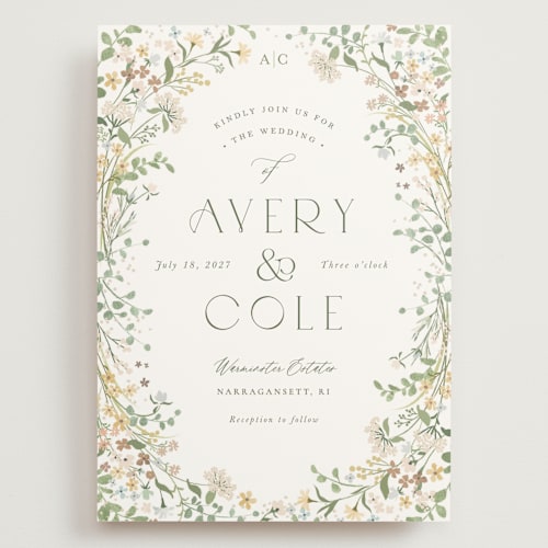This is a lemongrass wedding invitations with standard by Jennifer Wick called avery printing on signature in grand