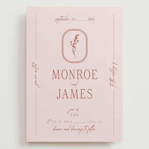 This is a wine wedding invitations with standard by Jen Ramsey called classic and floral printing on signature in grand