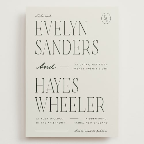 This is a forest wedding invitations with standard by Blustery August called hayes printing on signature in grand
