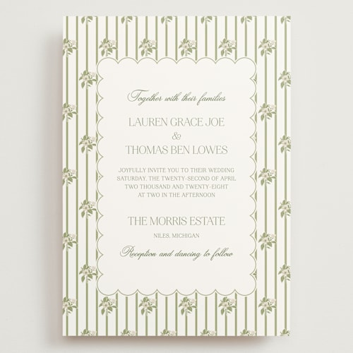 This is a petal wedding invitations with standard by Lisa Joanna Harrison called summer fields printing on signature in grand