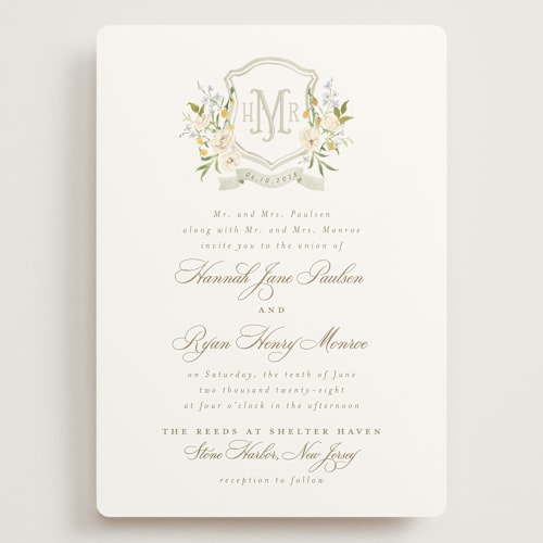 This is a chiffon wedding invitations with standard by Everett Paper Goods called avalon printing on signature in grand