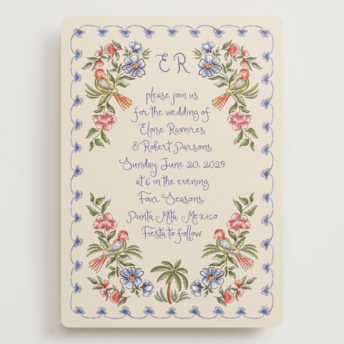 This is a sea wedding invitations with standard by Chris Griffith called artisan wedding printing on signature in grand